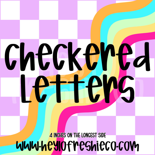 Checkered Varsity Letter Silicone Mold