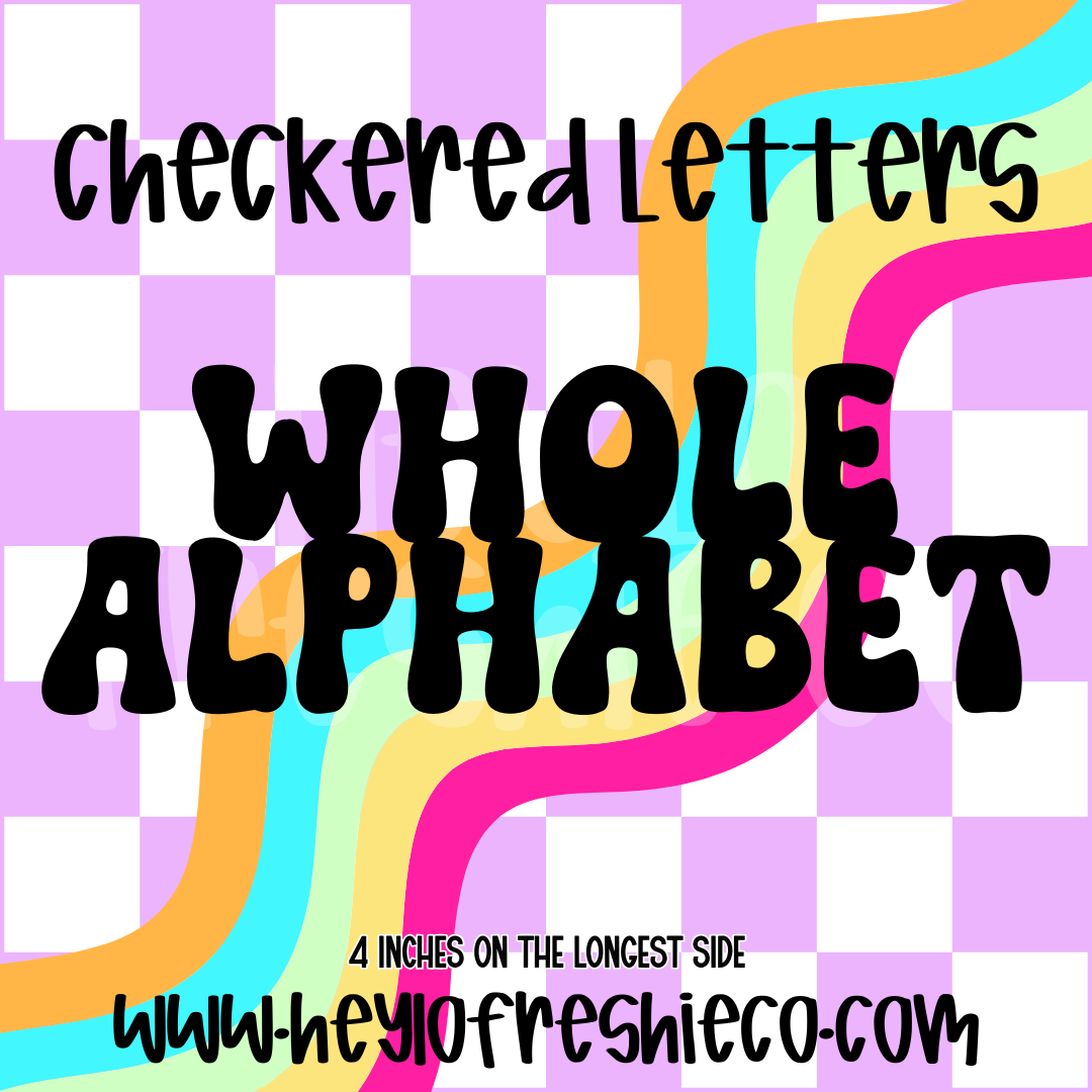 Checkered Varsity Letter Silicone Mold