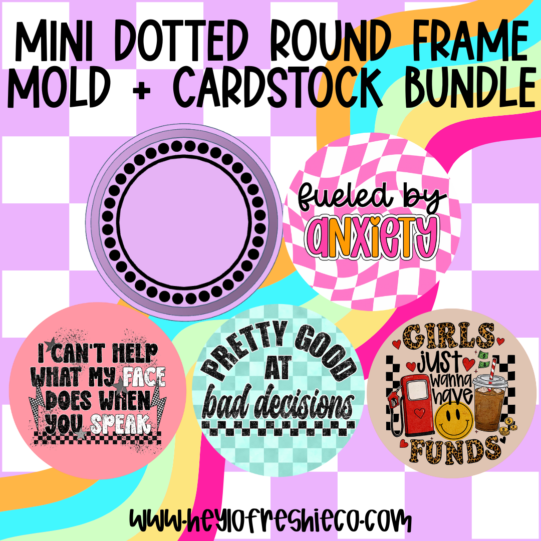 Mold & Cardstock Bundle: Mini Dotted Round Frame