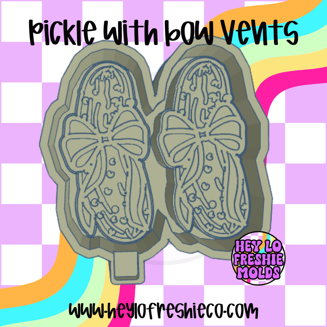 Pickle With Bow Vent Set Silicone Mold