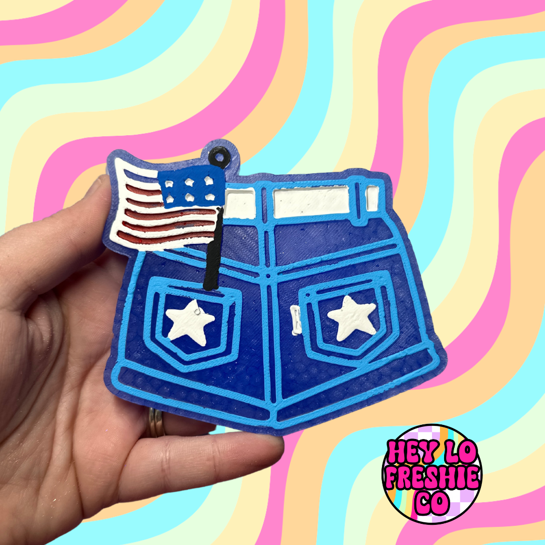 Patriotic Jean Shorts Silicone Mold