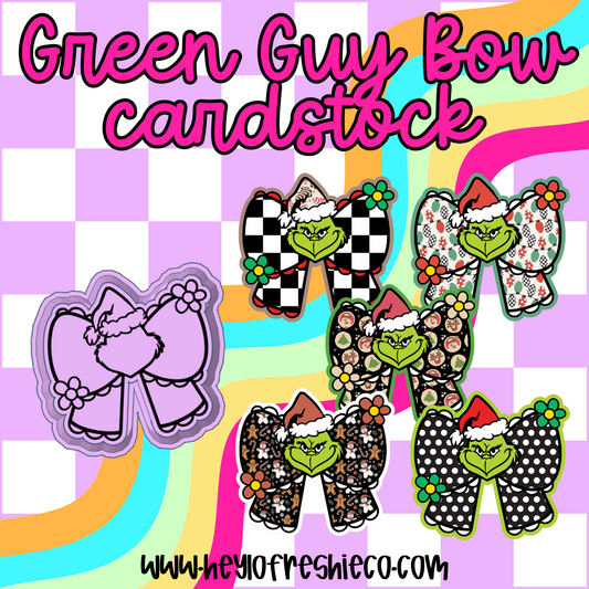 Green Guy Bow Cardstock Grab Bag | 10 Count