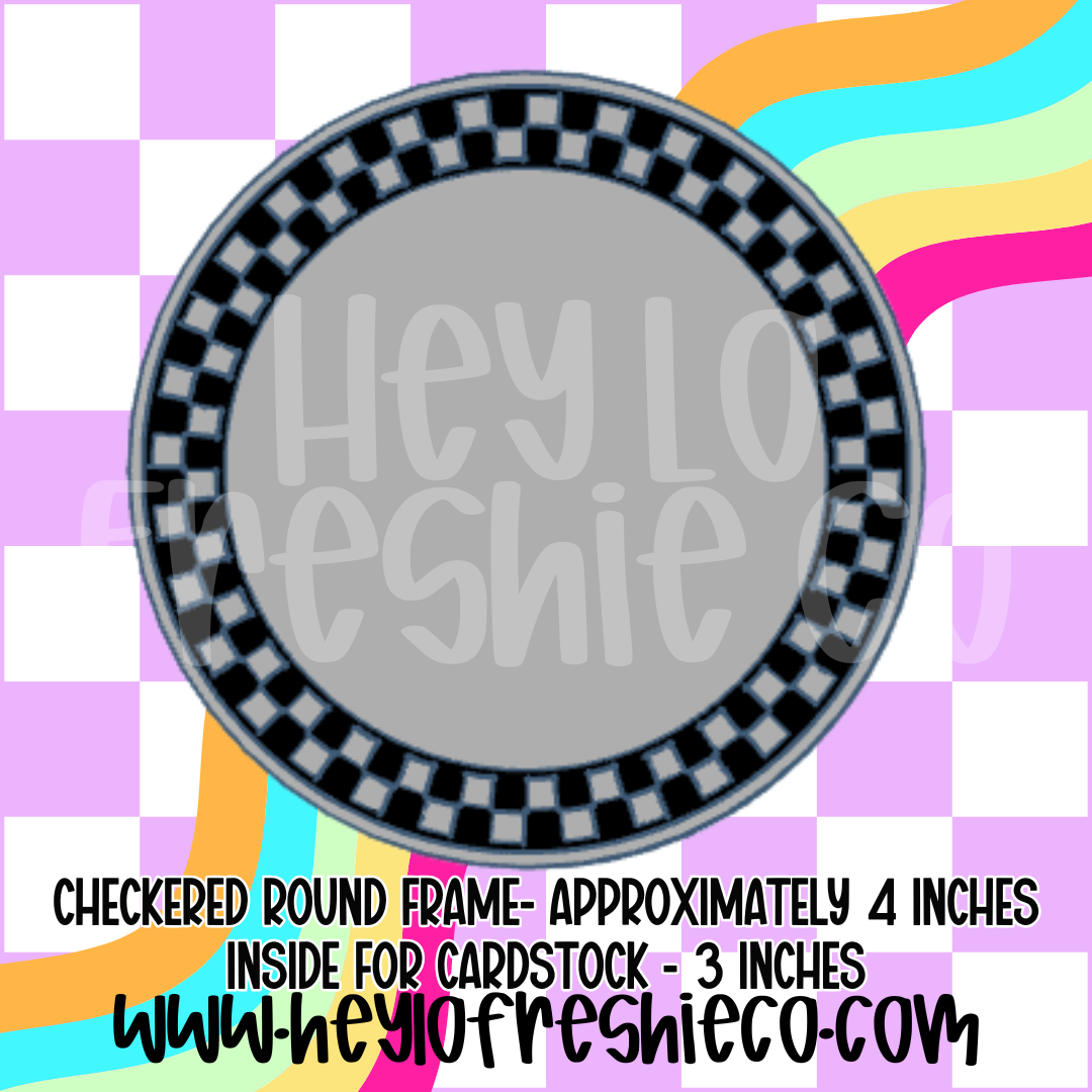 Checkered Round Frame Silicone Mold