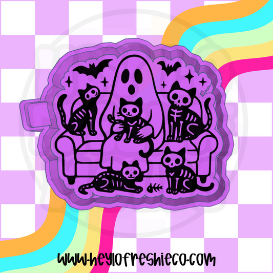 Ghost With Cats Silicone Mold