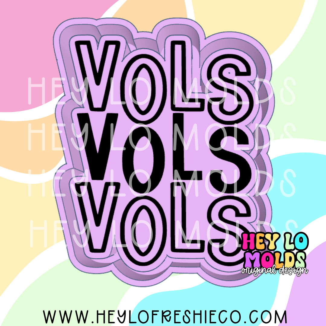 Vols Stacked Team Name Silicone Mold