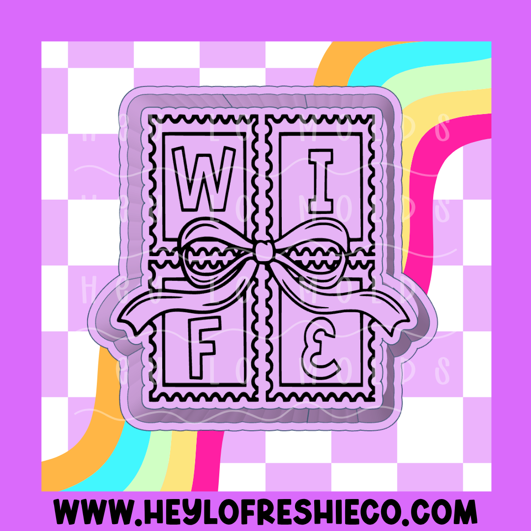 Wife Stamp With Bow Silicone Mold