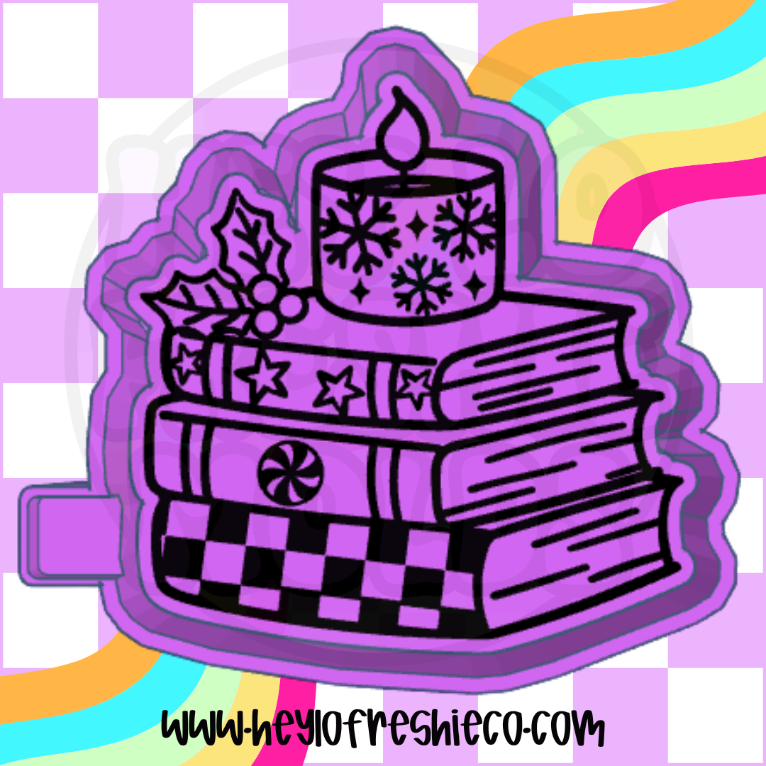Winter Bookstack Silicone Mold