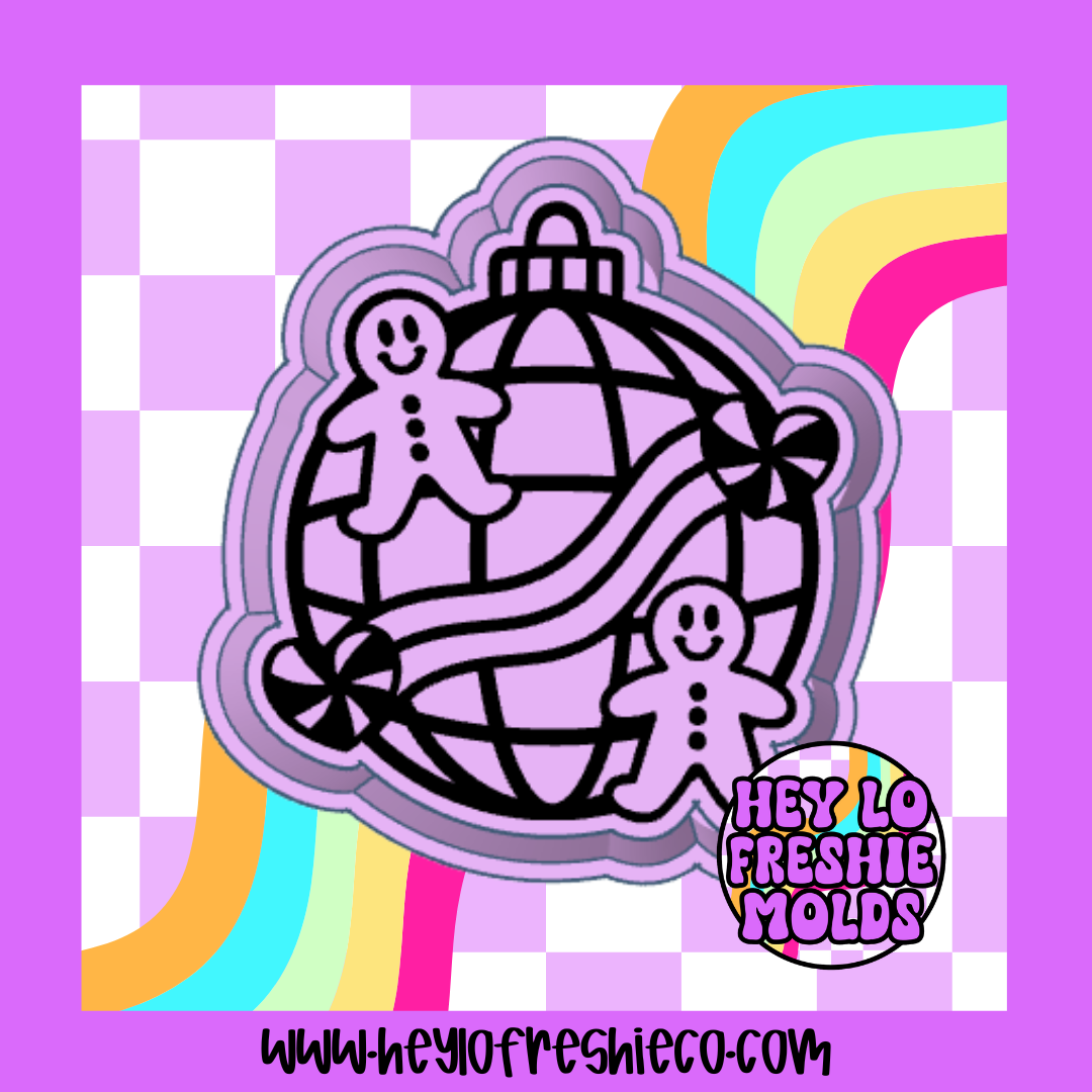 Gingerbread Disco Ornament Silicone Mold
