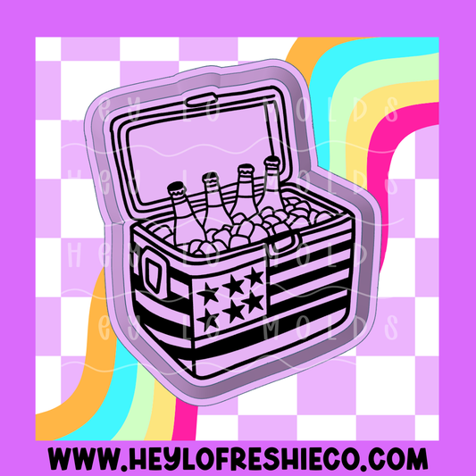 American Flag Cooler Silicone Mold