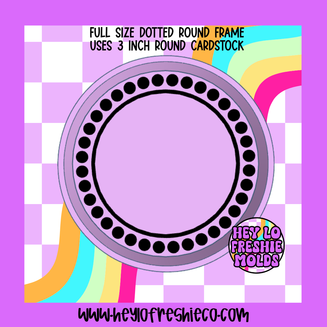 FULL SIZE Dotted Round Frame Silicone Mold