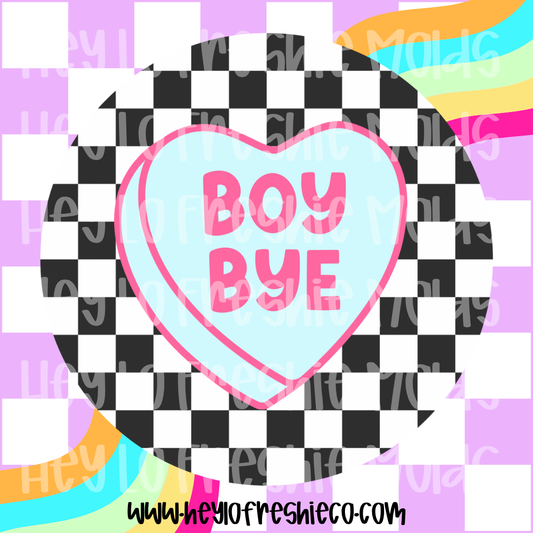 Pick Your Own Cardstock | Round | Boy Bye Candy Heart