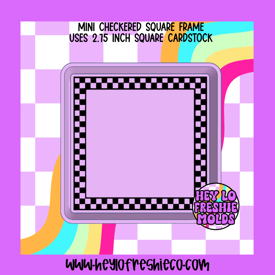MINI Checkered Square Frame Silicone Mold