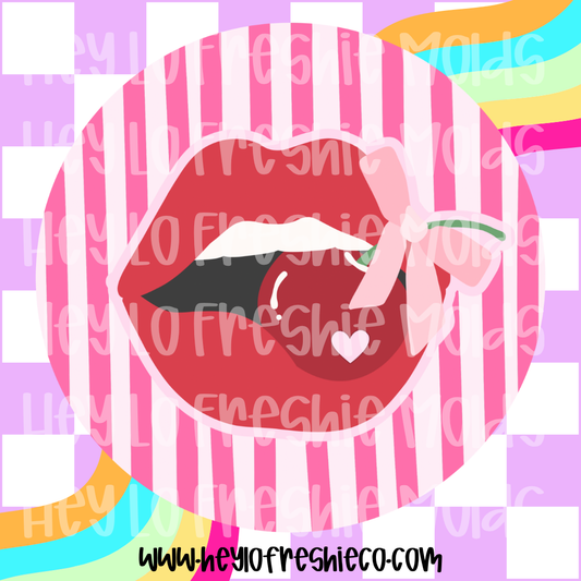 Pick Your Own Cardstock | Round | Cherry Lips