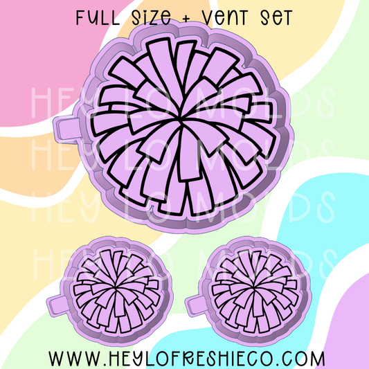 Cheer Pom Pom Silicone Mold + Vent Set