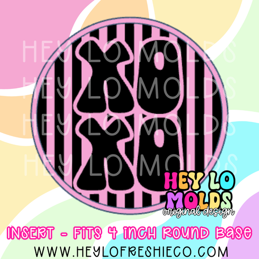 4 Inch Round Insert - XOXO