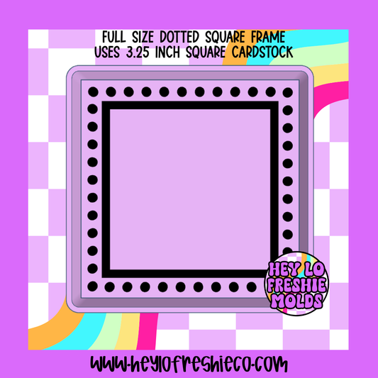 FULL SIZE Dotted Square Frame Silicone Mold