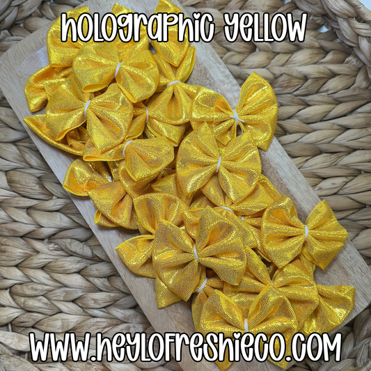 Freshie Bow: Holographic Yellow