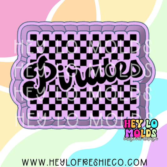 Pirates Checkered Team Name Silicone Mold