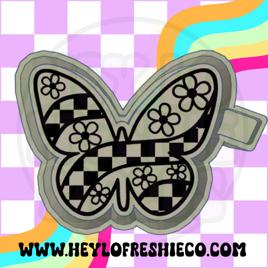 Checkered Butterfly Silicone Mold
