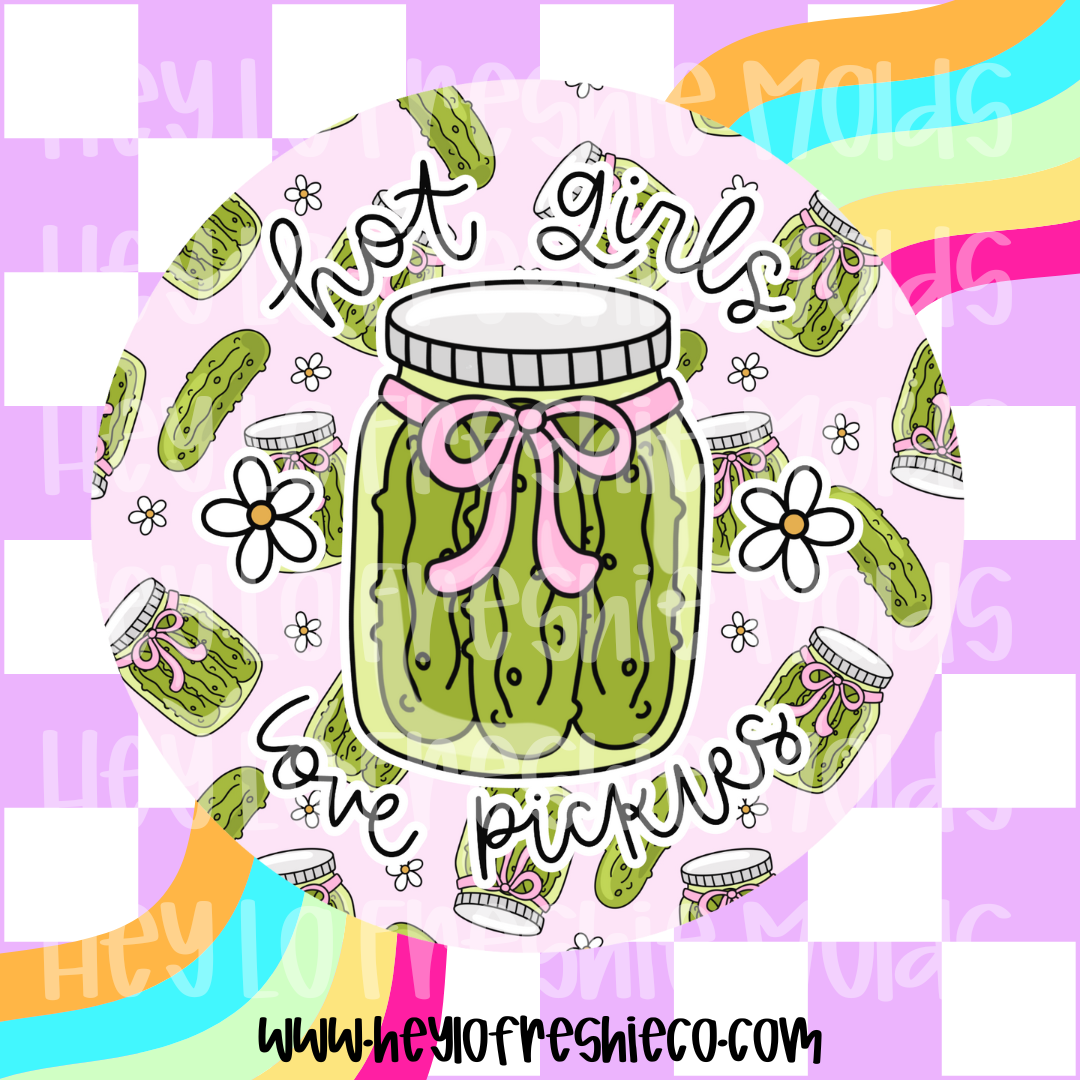 Round Cardstock | Hot Girls Love Pickles