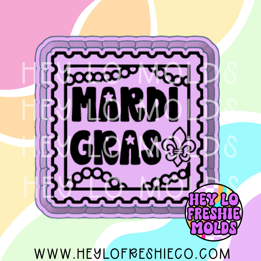 Mardi Gras Stamp Silicone Mold