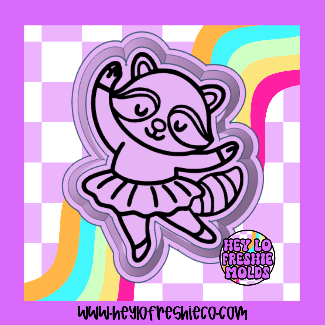 Ballerina Raccoon Silicone Mold