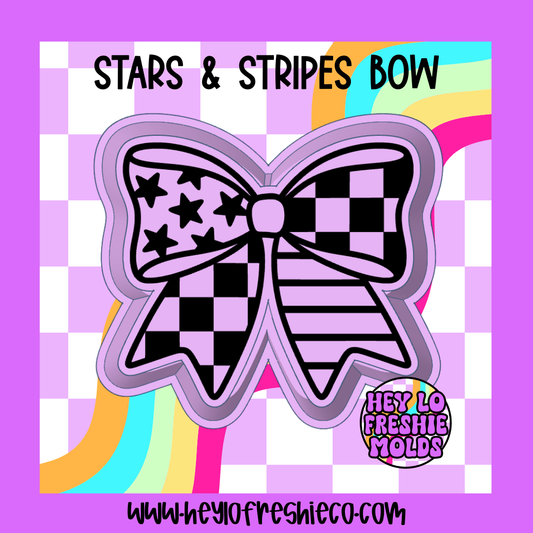 Stars & Stripes Bow Silicone Mold