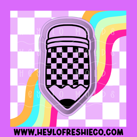 Checkered Pencil Silicone Mold