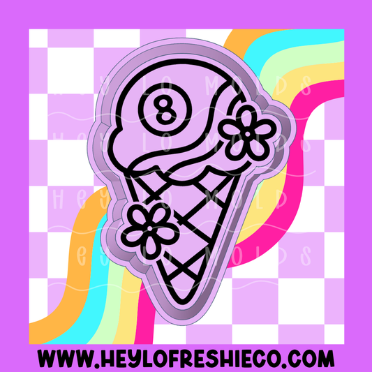 8 Ball Ice Cream Silicone Mold