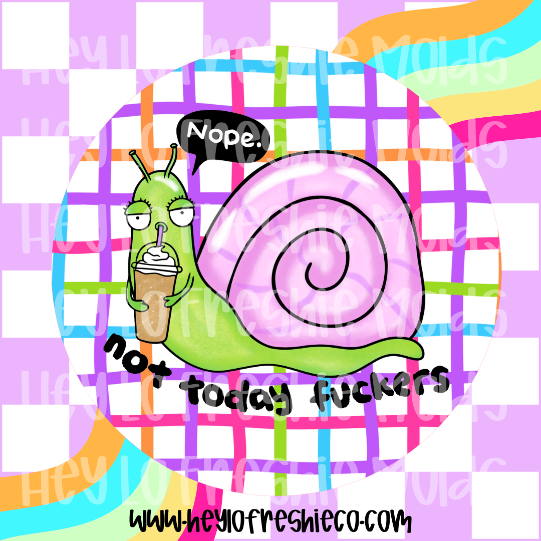 Round Cardstock | Nope Not Today Fuckers