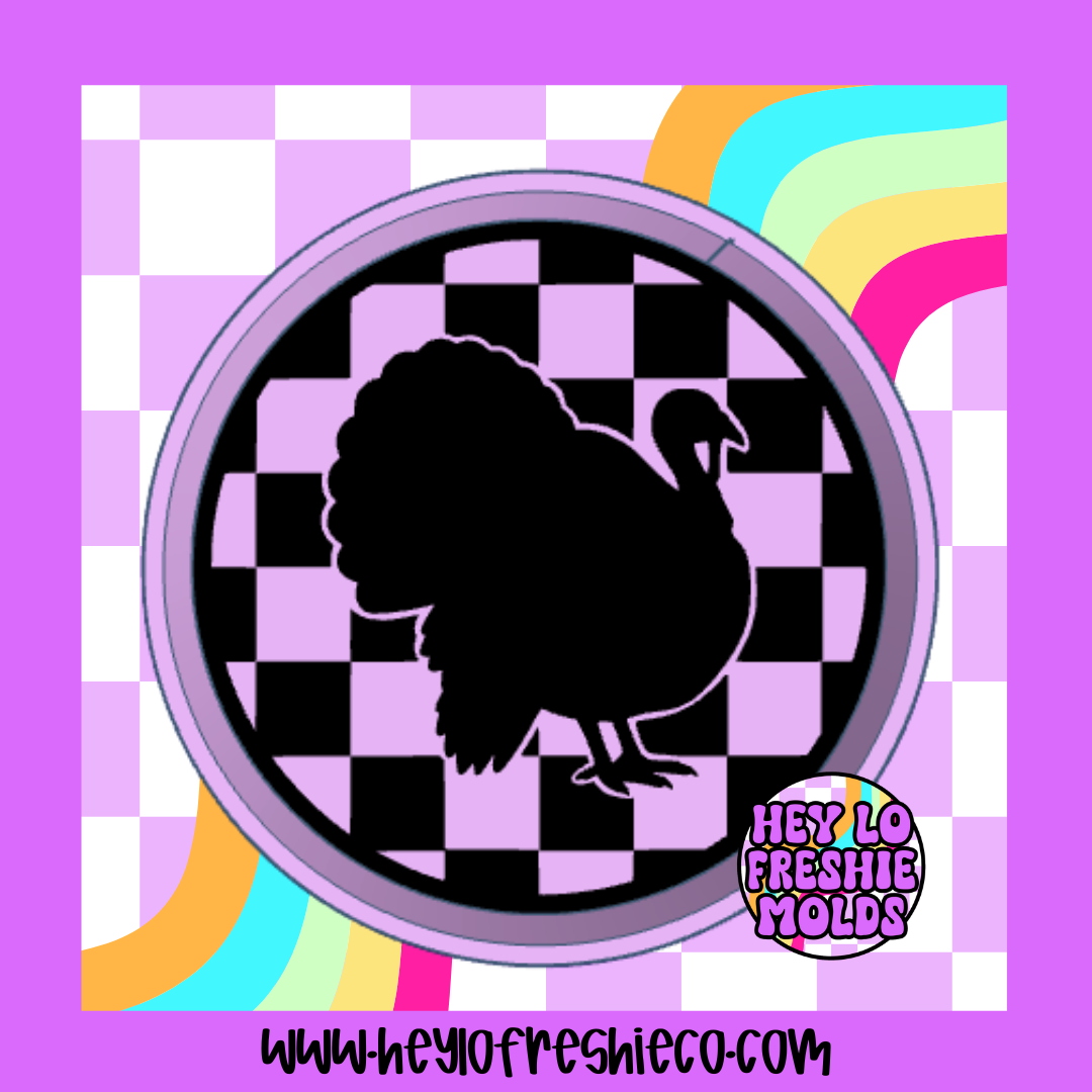 Turkey Checkered Circle Silicone Mold