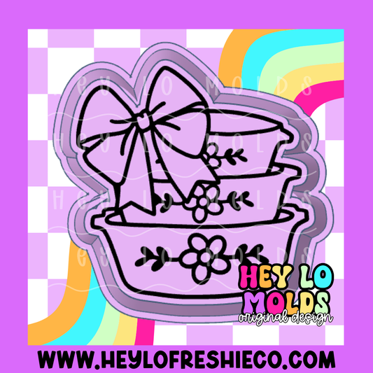 Vintage Bowls With Bow Silicone Mold