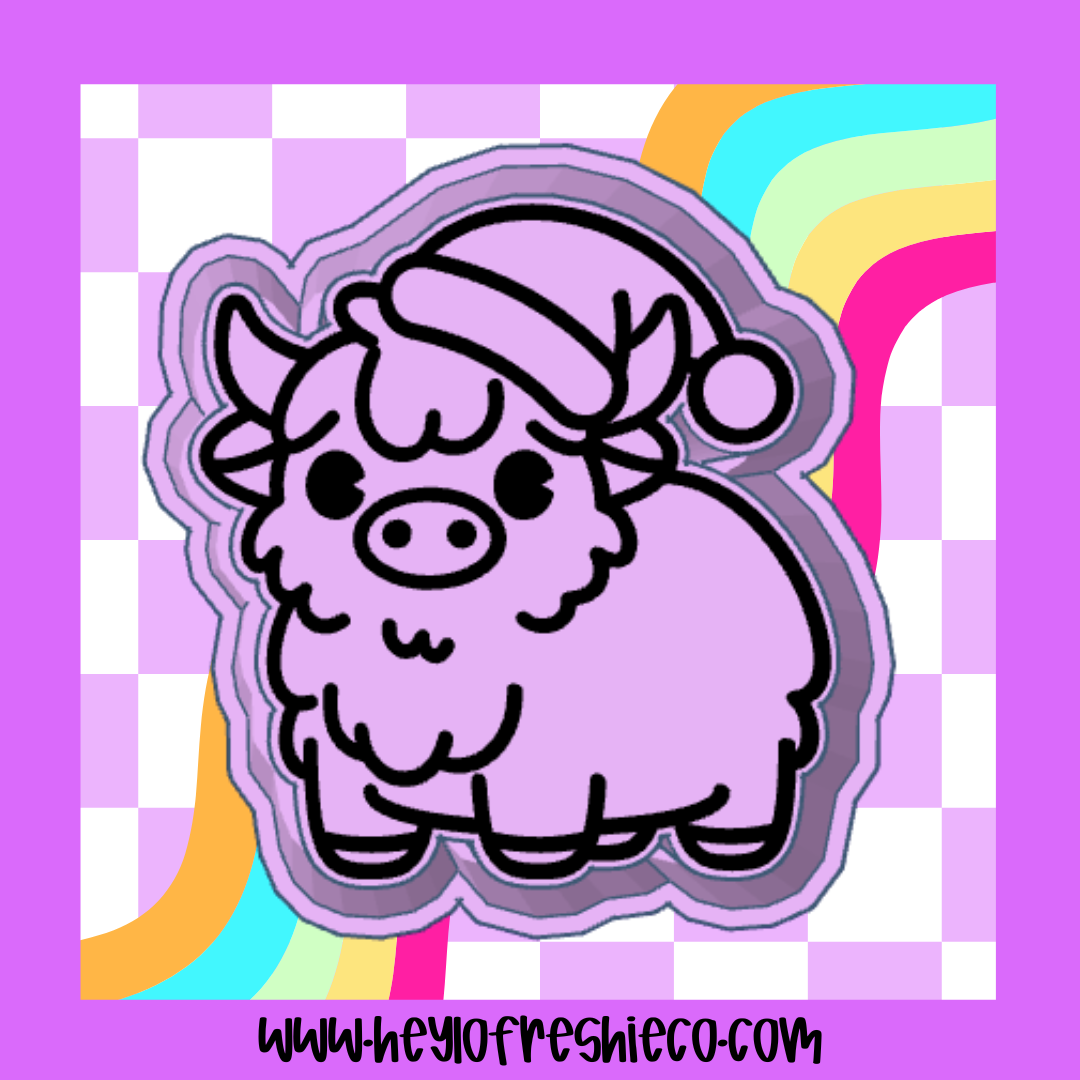 Christmas Cutie Cow Silicone Mold