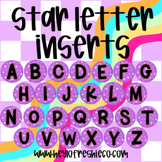 Star Letter Inserts Silicone Mold