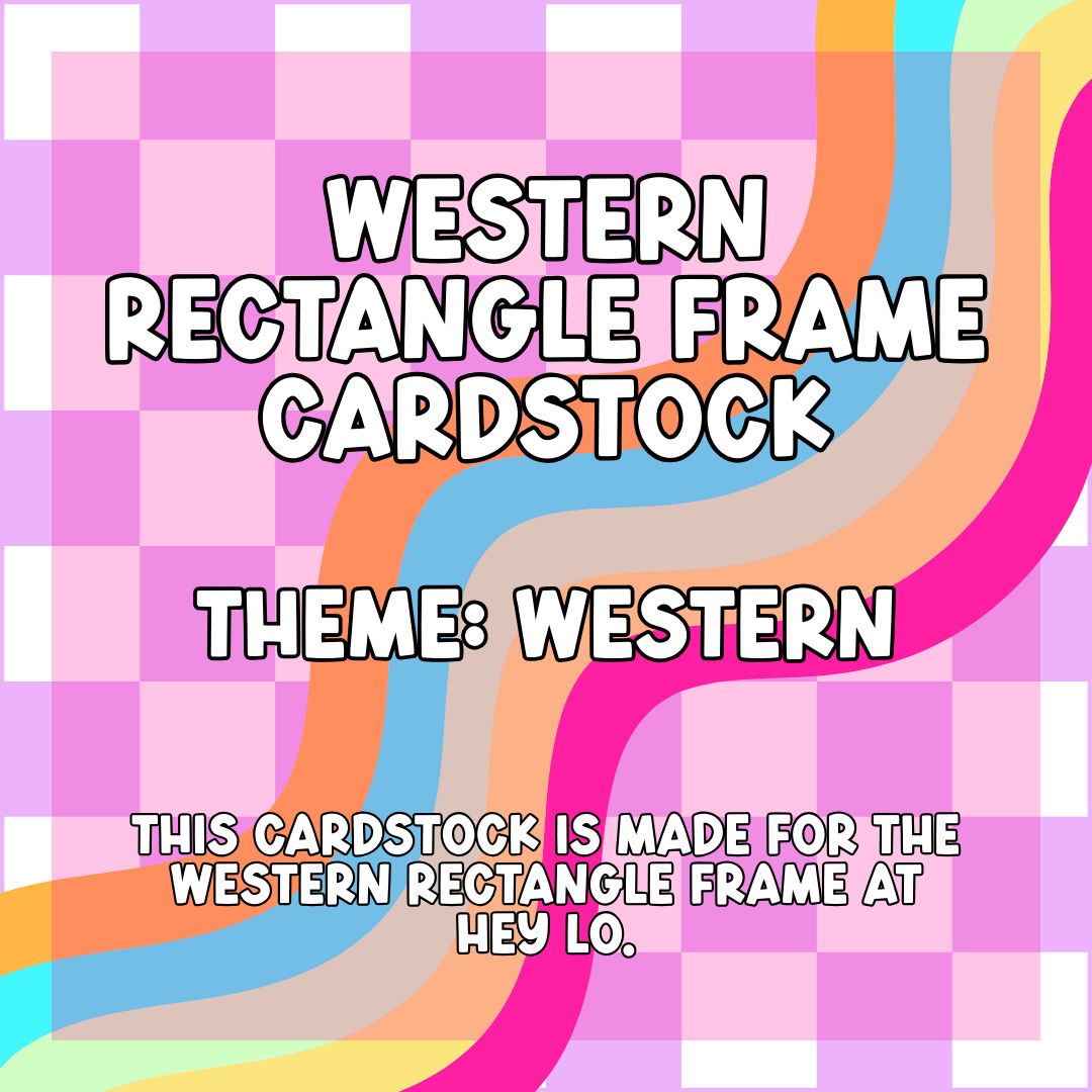 Western Rectangle Frame Cardstock Grab Bag [10 count]