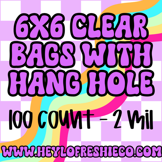 100 6X6 2 MIL Clear Bags