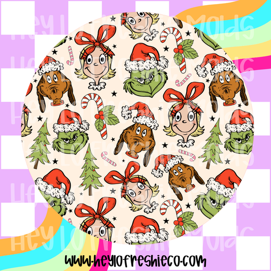 Round Cardstock | Green Guy & Friends