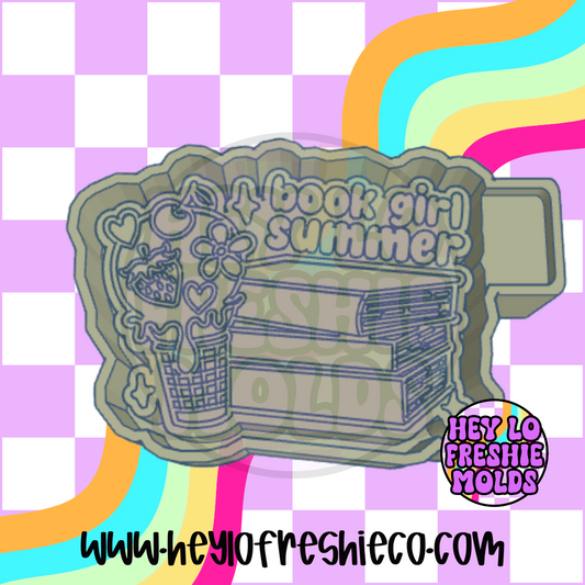 Book Girl Summer Silicone Mold