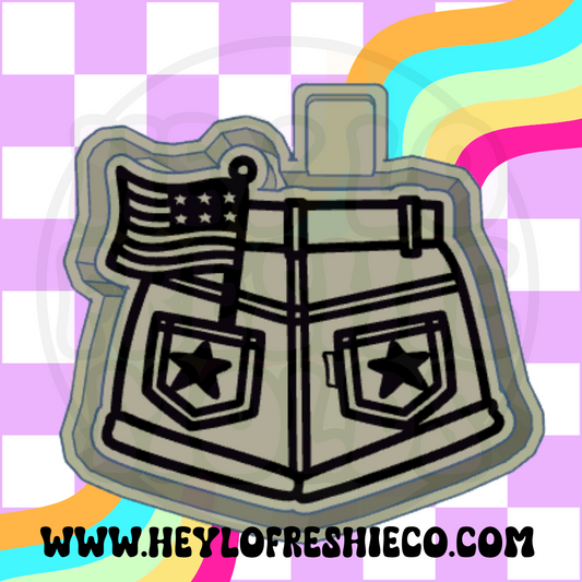 Patriotic Jean Shorts Silicone Mold