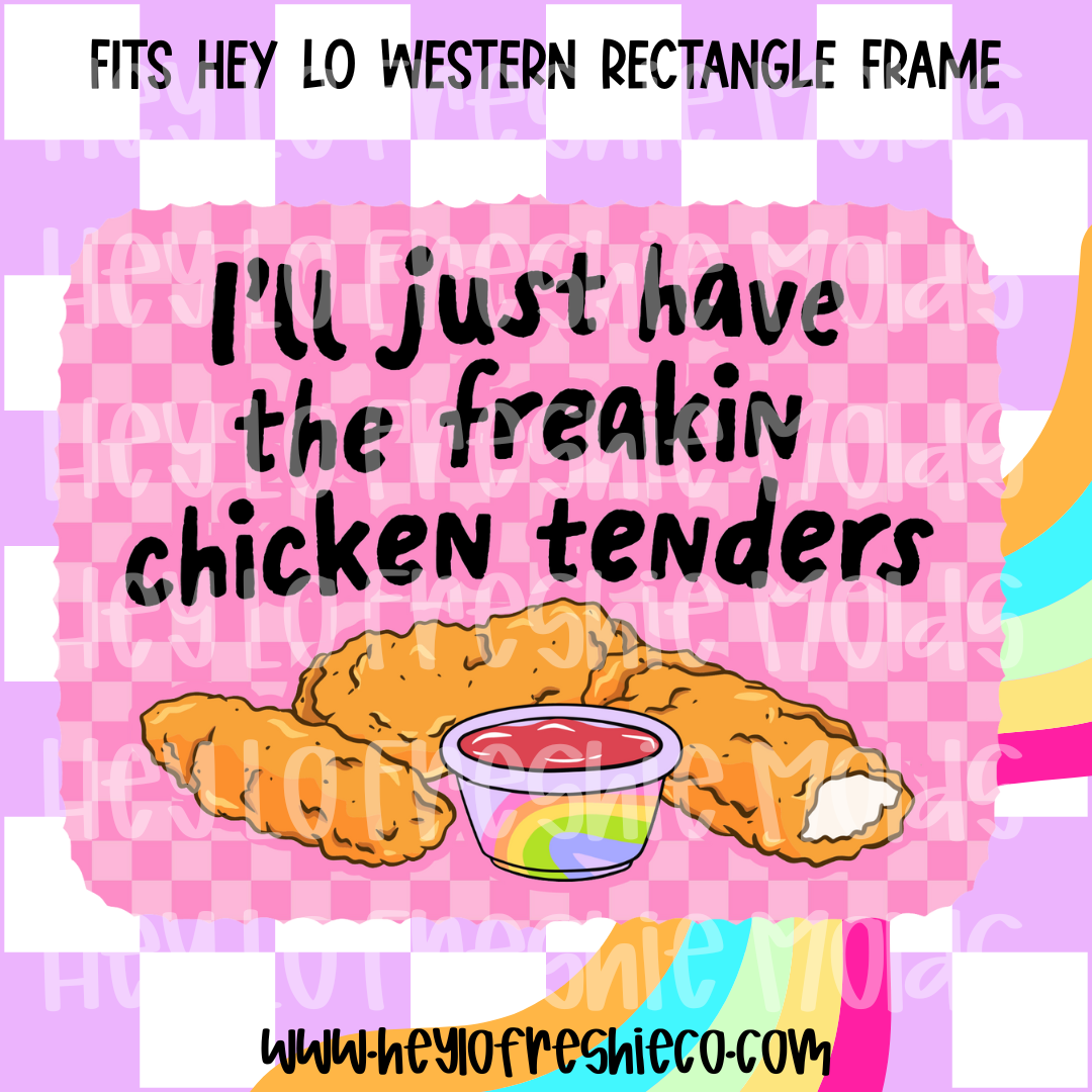 Pick Your Own Cardstock | Western Rectangle I'll Just Have The Chicken Tenders
