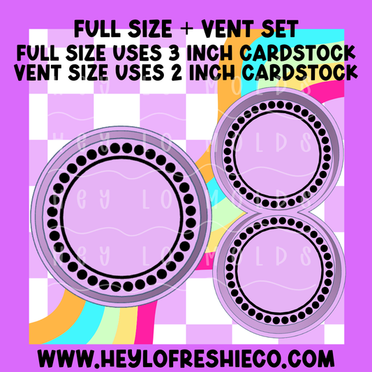 Dotted Round Silicone Mold + Vent Set