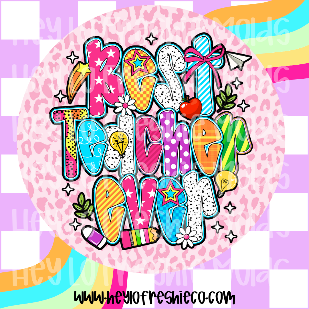 Round Cardstock | Best Teacher Ever