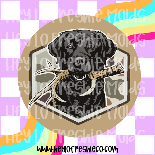 Pick Your Own Cardstock | Round | Dog With Antler