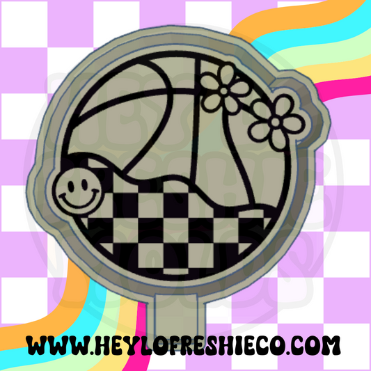 Checkered Basketball Silicone Mold