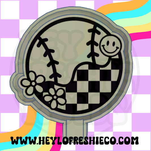 Checkered Baseball Silicone Mold