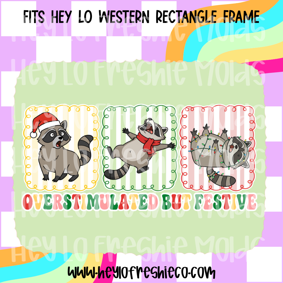 Pick Your Own Cardstock | Western Rectangle Overstimulated Raccoon