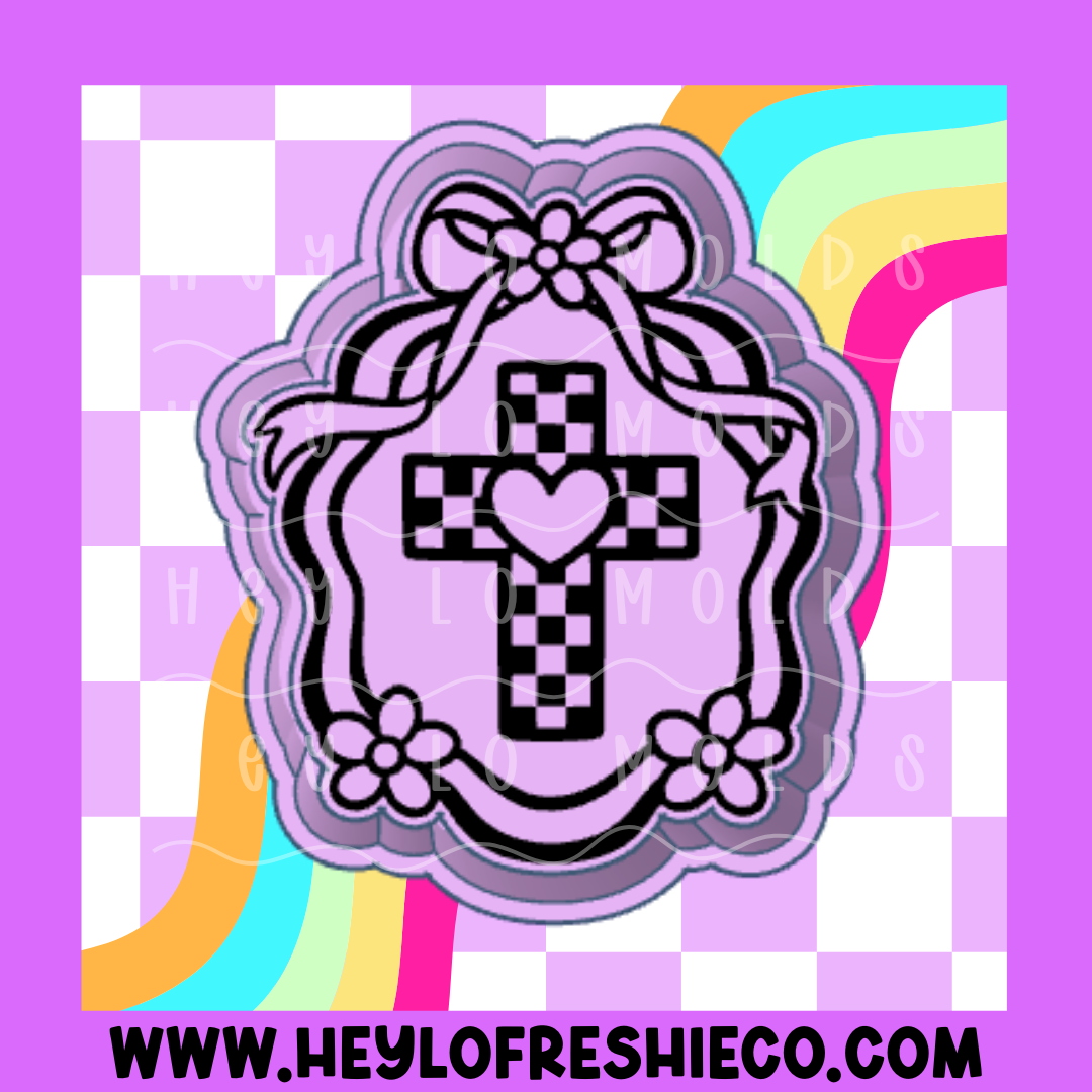 Checkered Cross Silicone Mold