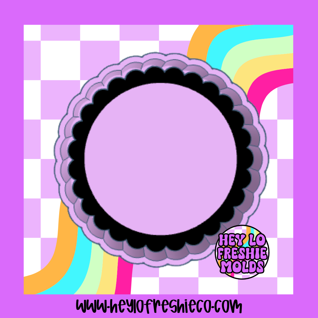 Scalloped Round Frame Silicone Mold
