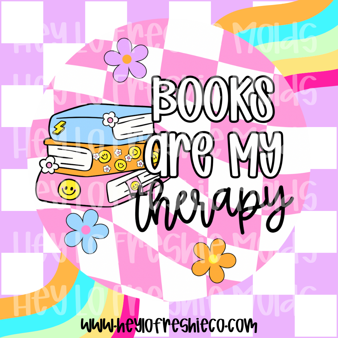Round Cardstock 021 | Books Are My Therapy