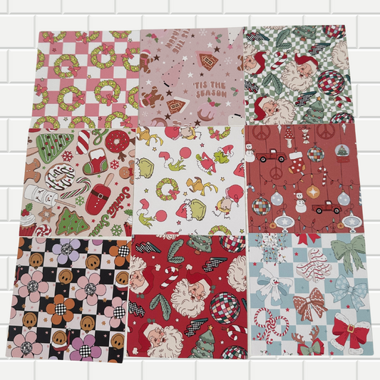 Checkered Square Frame Cardstock Grab Bag | Theme: Christmas